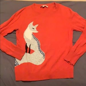 Coral Fox Sweater